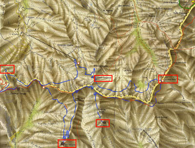 Map Colle Tenda-Colle Perla