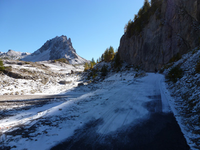 Prima neve verso il colle del Preit