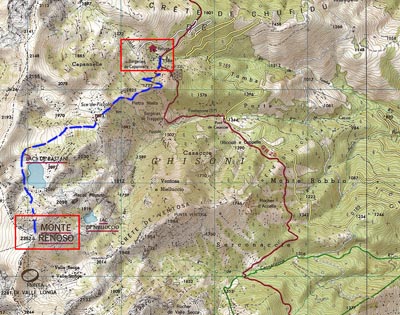 Map zona Mone Renosu