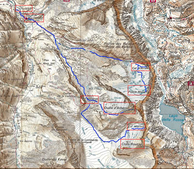 Map Colle Arbéron