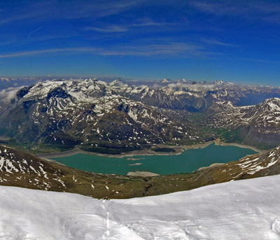 Vista sul lago di Moncenisio