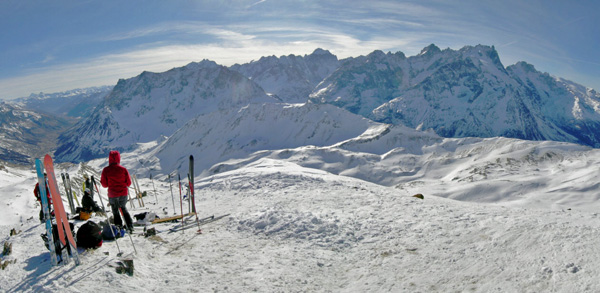 Val Guisane, Meje e Rateau visti dal Pic Blanc du Galibier