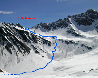 Colle Malatrà - Versante val Ferret