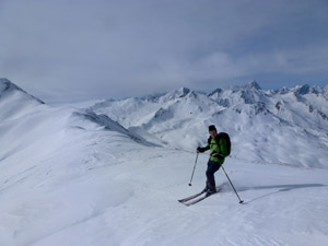 Lelio davanti alle Gran Jorasses