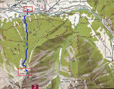 Map Croix Carail