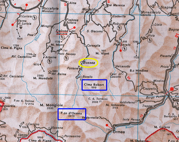 Map Valle Corsaglia