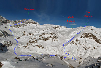 Meidassa e Sea Bianca, viste dal Monte Granè