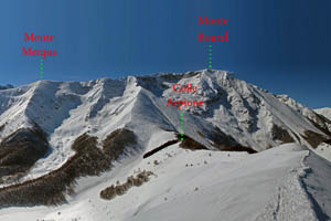 Il Colle Arpione con i Monti Merqua e Bourel