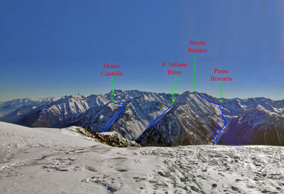 Map Monte Ciastella, Punta vallone Binec, Monte Steliere