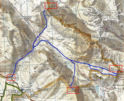 Map Monte Vanclava