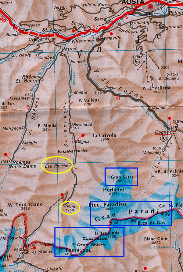 Map Valsavaranche