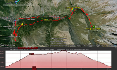 Map Bardonecchia-Rifugio Scarfiotti