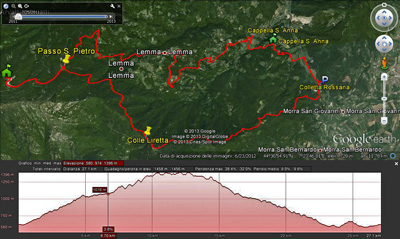 Map Colletta Rossana-Santuario Valmala-Lemma