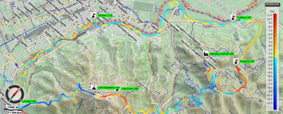 Map Traversata Collina Nord-Sud