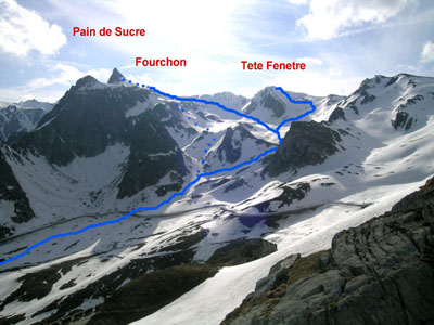 Pain de Sucre, Monte Fourchon, Tête Fenêtre